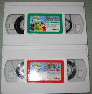   Teletubbies Christmas in the Snow PBS Kids VHS Video Tapes Vol 1 & 2