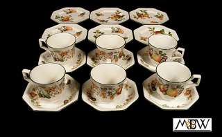 New English 18 Piece Johnson Brothers Tea Set W/ Cups Plates