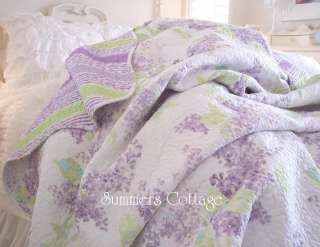 piece shabby lavender cottage lilac chic full queen lilacs quilt set 