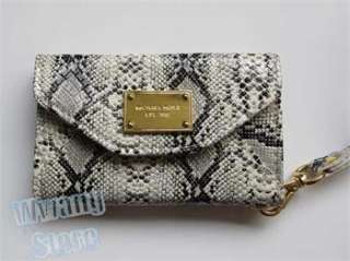 Snake Skin Leather Wallet Card Bag W/Strap Flip Case Cover For iPhone 