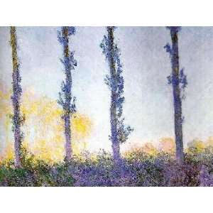 Claude Monet Four Poplar Trees  Art Reproduction Oil 