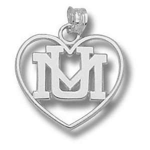  Montana Grizzlies Solid Sterling Silver UM Heart 