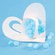 24 White Heart Shaped Candy Favor Boxes Box Clear 2 Wedding Bridal 