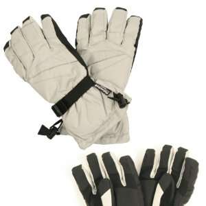   Lined / Waterproof Snowboard Gloves Gray, Large