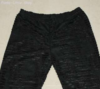 black sliced leggings tight pants rock emo punk pt397  
