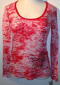 NWT SLEDGE USA BURNOUT THERMAL HOT PINK FLORAL   SMALL & LARGE 