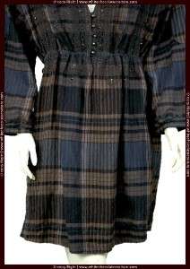 NEW WHITE CHOCOLATE Plaid Embroidered Metal Dress 3X  