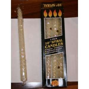 10 Spiral Candles Dripless, Smokeless, Individually wrapped, Full 