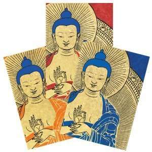  Notecards, Buddha Mudra; Set of 6, 5 X 7 Health 