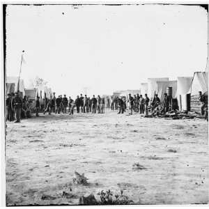Civil War Reprint Petersburg, Virginia vicinity. Playing ball. Camp of 