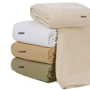  Basketweave Cotton Blanket, Twin