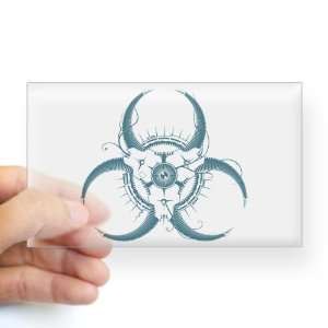    Sticker Clear (Rectangle) Biohazard Symbol 