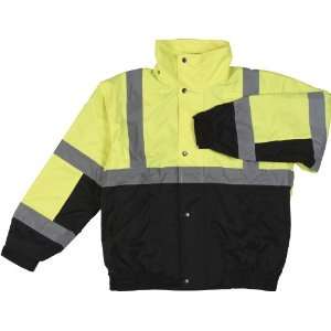  ERB 61594 S106 Class 2 Bomber Jacket, Lime and Black, 2X 