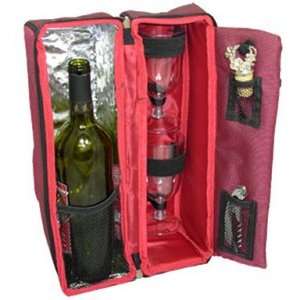  Two Person Wine Tote Burgundy