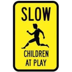 BRADY 115227 Traffic Sign, 18x12, Children At Play  