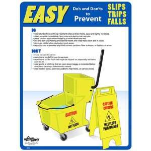National Safety Compliance Slips, Trips & Falls Poster   18 X 24 