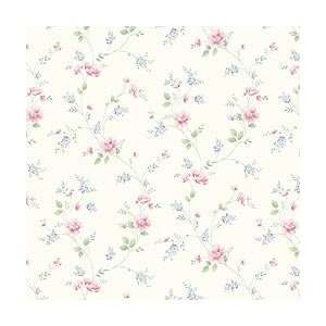  Blue and Pink Spring Bloom Trail Wallpaper Kitchen 