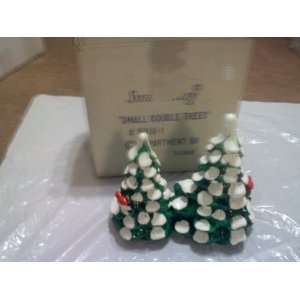   SNOW VILLAGE DEPARTMENT 56 SMALL DOUBLE TREES 5016 1 