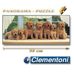  Clementoni All In a Row 1,000 piece Panoramic Puppy Dogs 