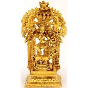  Goddess Durga Slaying the Demon Mahishasur   Brass 
