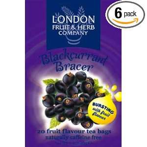 London Fruit & Herb Company Black Currant Bracer Tea, 20 Count (Pack 