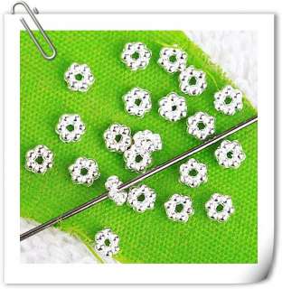 2000pc Silver Plated Daisy Spacer Beads 3mm A0763  