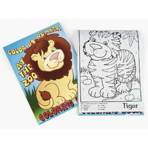  Paper Color By Number Animal Coloring Books (2 dz) Toys & Games