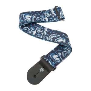   Waves Lethal Threat Guitar Strap, Skull Pie Musical Instruments