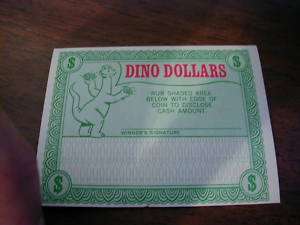 Sinclair DINO DOLLARS Mint lot of 5,dt 1967  