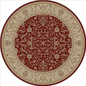   1200 Imperial Hereke Red Traditional Round Rug Furniture & Decor