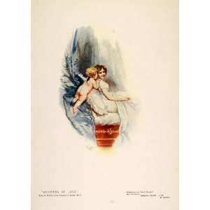 1898 Print Woman Cupid Romance Love Lucius Rossi   Original Print