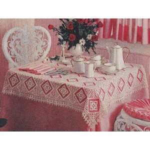 Vintage Crochet PATTERN to make   Tea Cloth Tablecloth Motifs. NOT a 