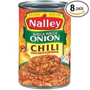 Nalley Chili Onion with Beans, 15 Ounce (Pack of 8)  