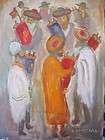 judaica simon karczmar orig oil on canvas painting simchat torah 