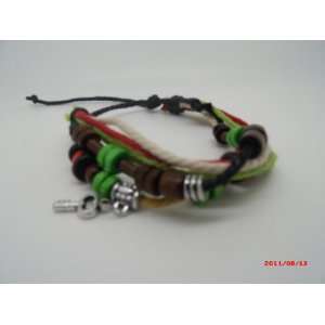  Skelton Key Beaded Multi strand rope Zen Bracelet 