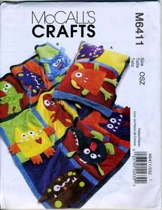 Silly Monster Quilt   McCalls Pattern   45 x 60   NEW  