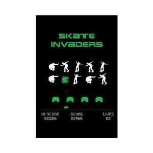  Skate Invaders Poster Print