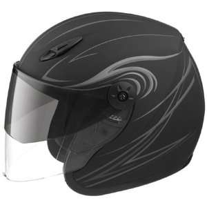  GMAX GM17 SPC Derk Open Face Helmet X Small  Black 