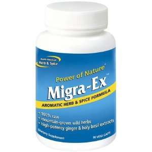 Migra Ex, Aromatic Herb & Spice Formula, 90 Veggie Caps, From North 