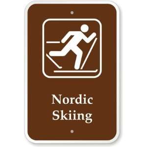  Nordic Skiing (with Graphic) High Intensity Grade Sign, 18 