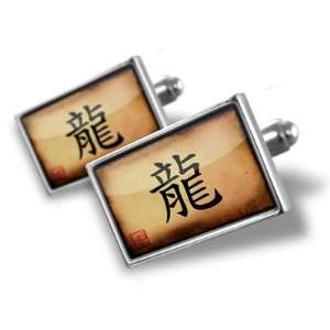  Cufflinks Dragon Chinese characters, letter   Hand Made 