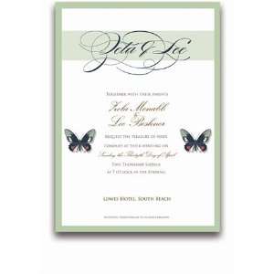   Wedding Invitations   Butterfly Moss Spice Dream