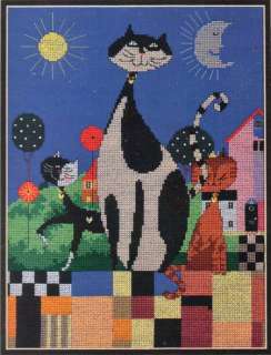 JCA Needle Treasures Counted Cross Stitch kit 9 X 12 ~ COOL CATS 