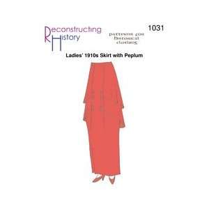    Ladies 1910s Skirt with Peplum Pattern Arts, Crafts & Sewing
