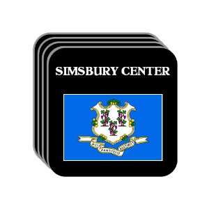  US State Flag   SIMSBURY CENTER, Connecticut (CT) Set of 4 
