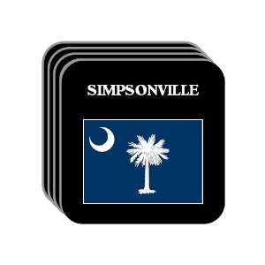  US State Flag   SIMPSONVILLE, South Carolina (SC) Set of 4 