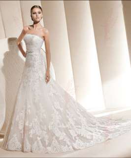   Ivory Lace Bridal Wedding Dresses Gowns Size 6 8 10 12 14 16++  