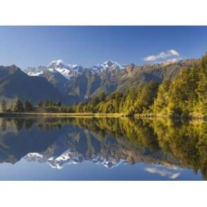  Lake Matheson, Mount Tasman and Mount Cook, Westland 