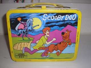   METAL LUNCH BOX   SCOOBY DOO 1973 WITH THERMOS HANNA BARBERA  