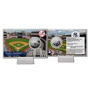  BSS   Yankee Stadium Silver Plate Coin Card Everything 